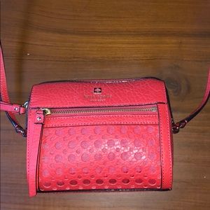 kate spade coral leather crossbody bag
